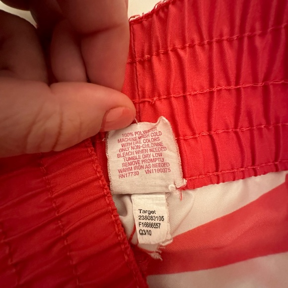 Xhilaration Coral & White Stripe Shorts- Small - Picture 3 of 10